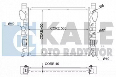 KALE OTO RADYATOR 351800 -  Радиатор, охлаждение двигателя